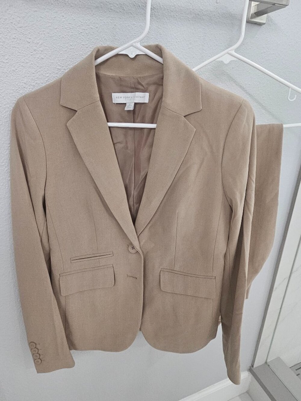NY&C Tan Pant Suit - Size 0/2